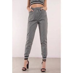 Tobi Pants - Black Gingham Print Joggers Tobi Pants - Black Gingham Print Joggers